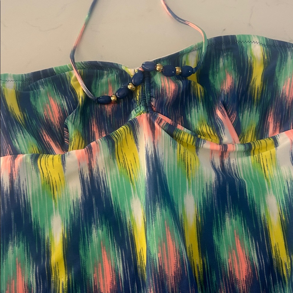 Shoshanna Multicolor Stripe Bandeau One-Piece Swimsuit - Picture 3 of 7